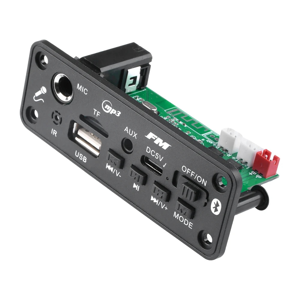 MP3 Bluetooth Amplifier Decoder Board 2 * 3W With Microphone Jack MIC Bluetooth 5.3 Lossless U disk TF Card AUX Player Oasis Select