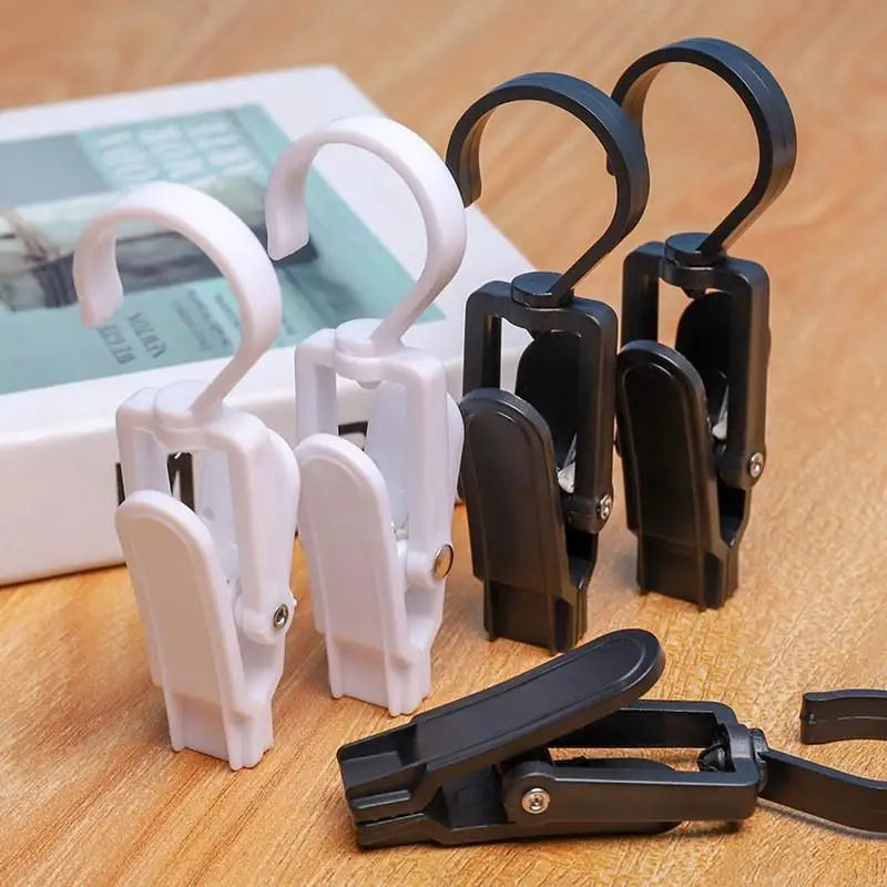 5 Pack Durable Plastic Hanging Clips 360 Degree Swivel Hooks Non Slip for Closet Hat Scarf Sock Small Item Storage Oasis Select