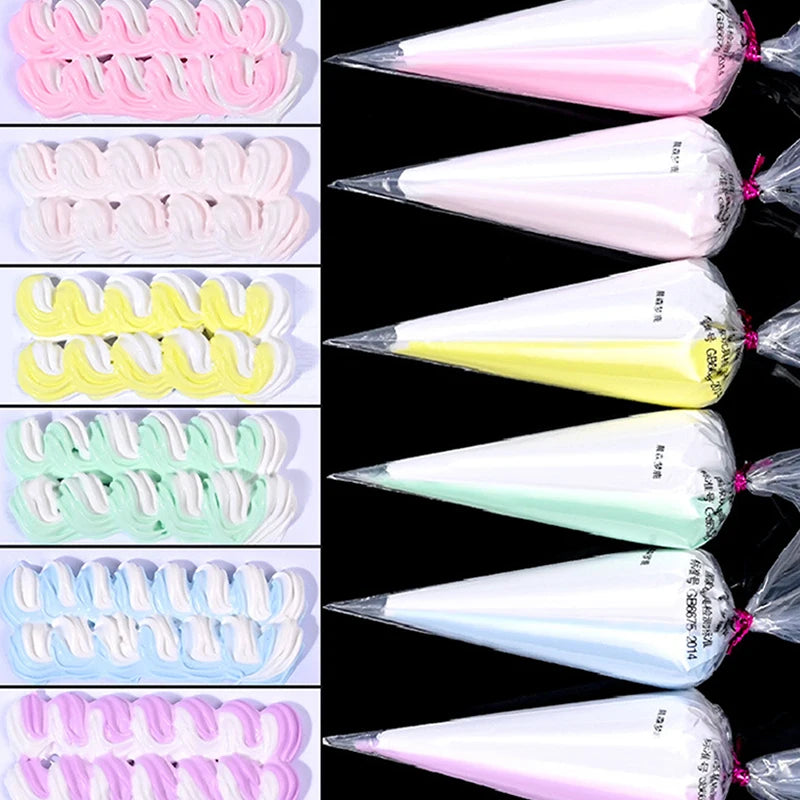 100g Two Color Whipped Cream Glue Diy Phone Case Materials Simulation Fake Decoden Cream Clay Glue With Nozzle Jewelry Making Oasis Select