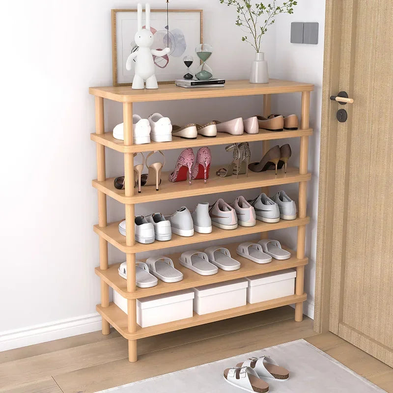 Wooden Shoe Rack Simple And E****mical Household Multi-layer Storage Rack Rental House Dormitory Shoe Cabinet Storage Artifact Oasis Select