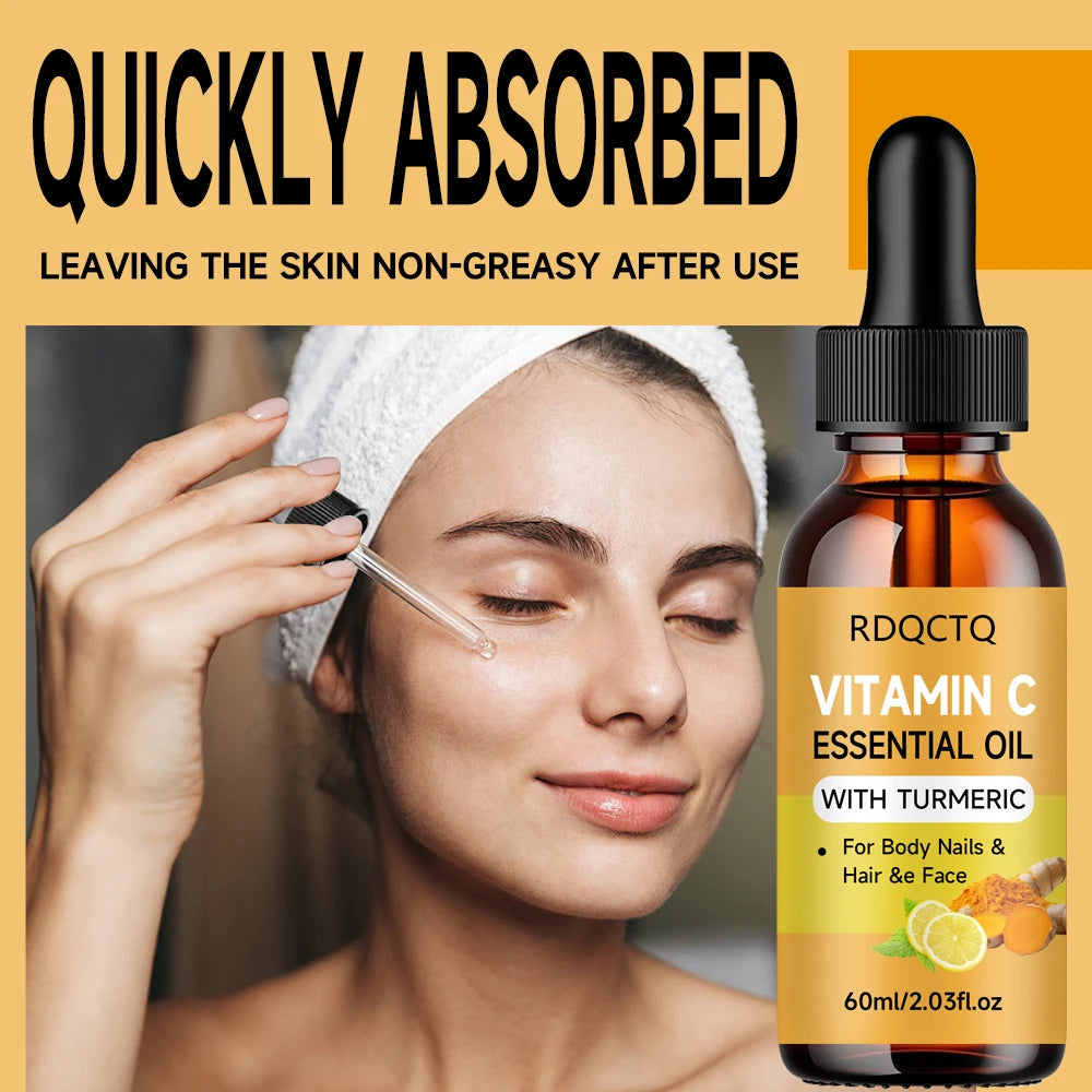Turmeric & Vitamin C Leave-In Hair Oil – Frizz & Shine 40/60ml Leave-In Hair Oil Oasis Select