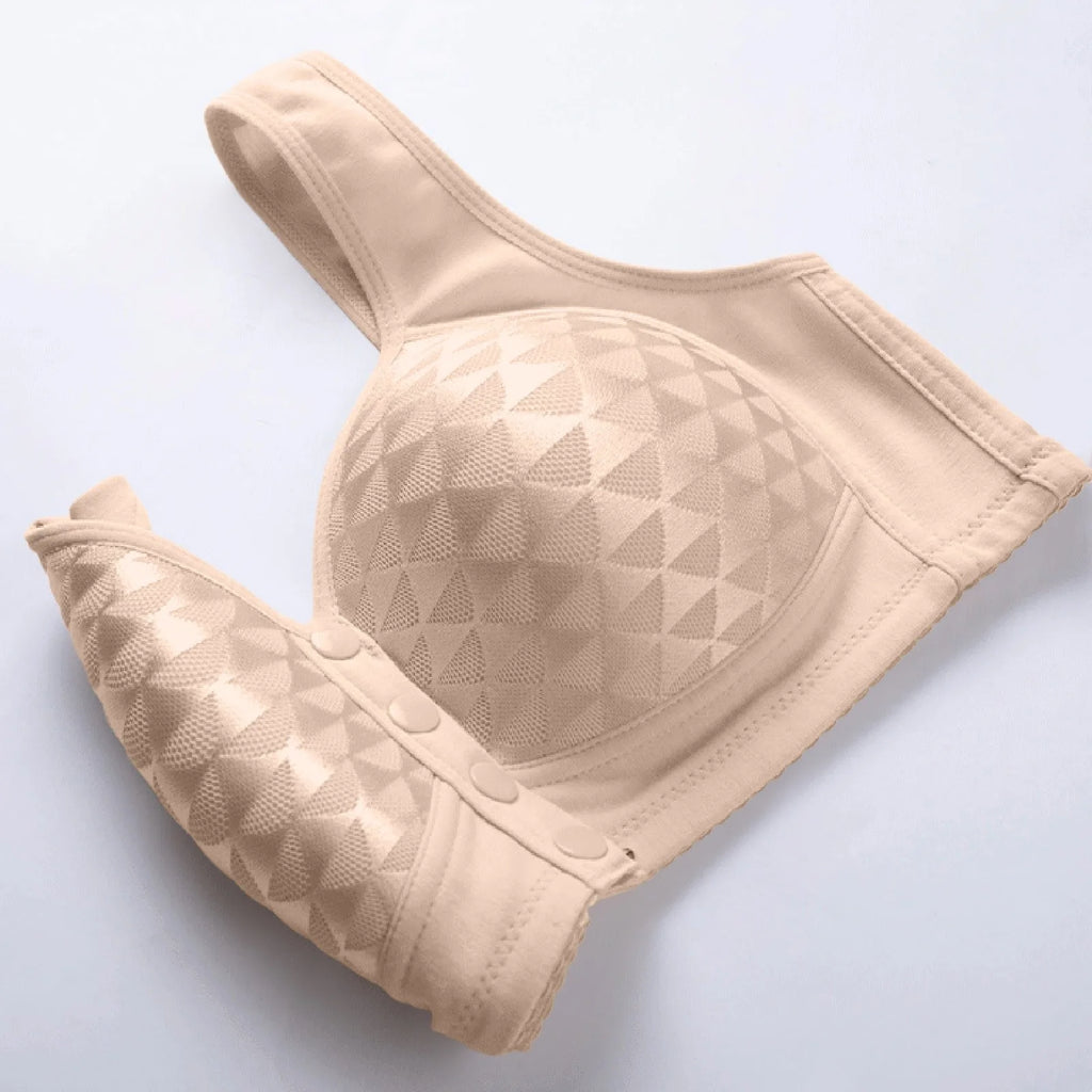 Plus Size Sports Bra Comfortable Wireless Bra with Thin Cotton Cup Breathable Supportive and Shaping Floral Print Lightly Padded Oasis Select
