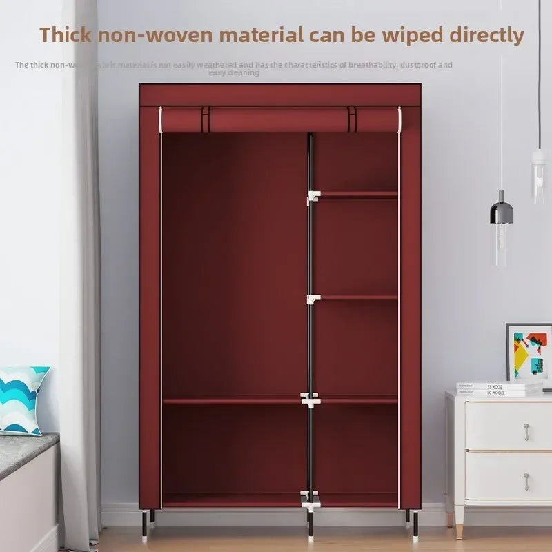 Multi-functional Wardrobe Home Bedroom Rental Room Storage Dormitory Cabinet Folding Wholesale Simple Cloth Wardrobe Durable Oasis Select