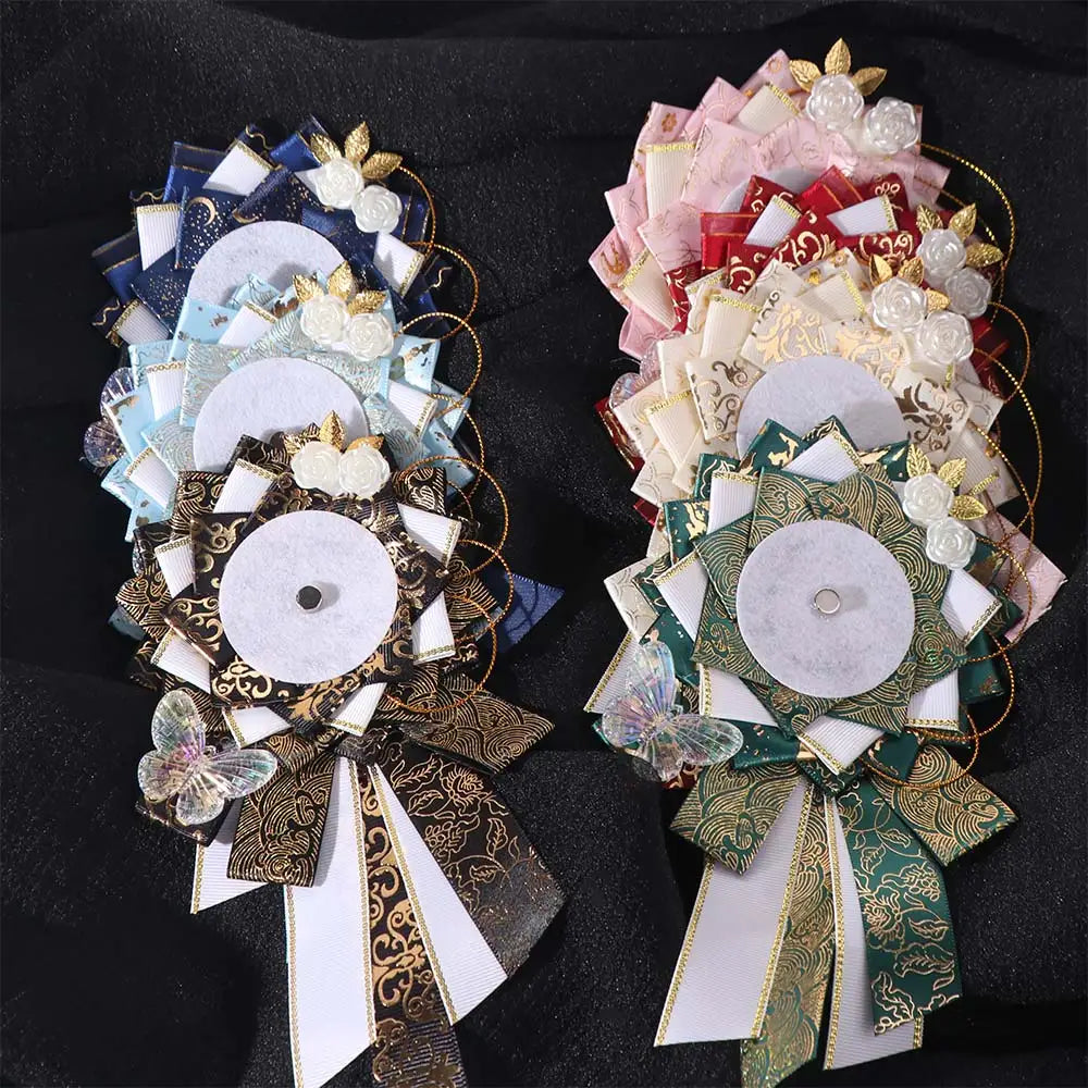 Ribbon Cosplay Ita Bags Rosette Protection Flower Pin Holder 58mm Badge Accessories Fill Backpack Badge Base Tray Itabag Decor Oasis Select