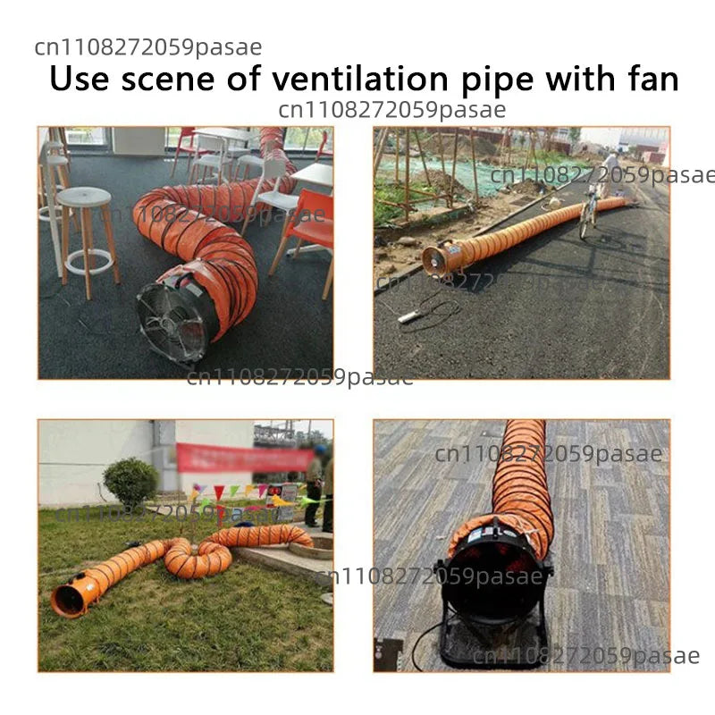 New Telescopic Air Duct Mine Paint Ventilation Pipe High Temperature Resistant PVC Canvas Exhaust Fan Hose Oasis Select