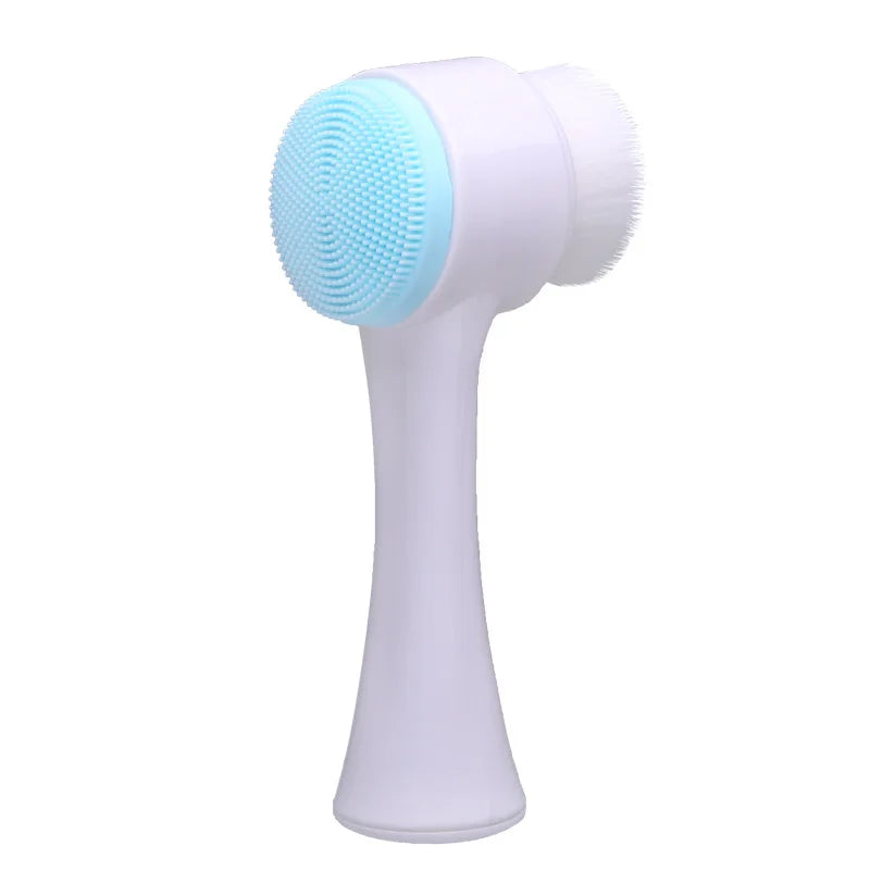 Double-Sided Silicone Facial Cleansing & Exfoliating Brush Facial Cleansing Brush Oasis Select Blue