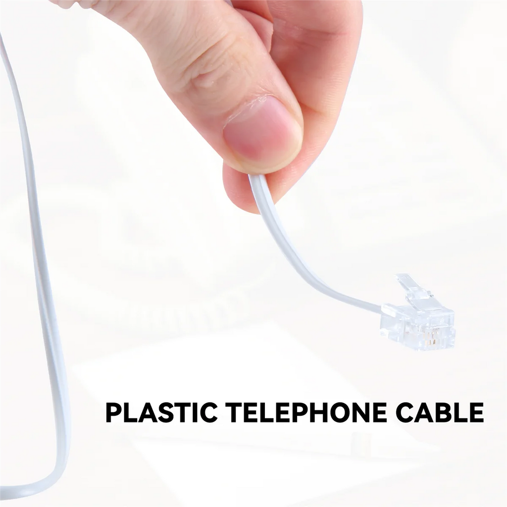 6P2C RJ11 Male to Male Plug Telephone Line Cable Wire 5M Oasis Select