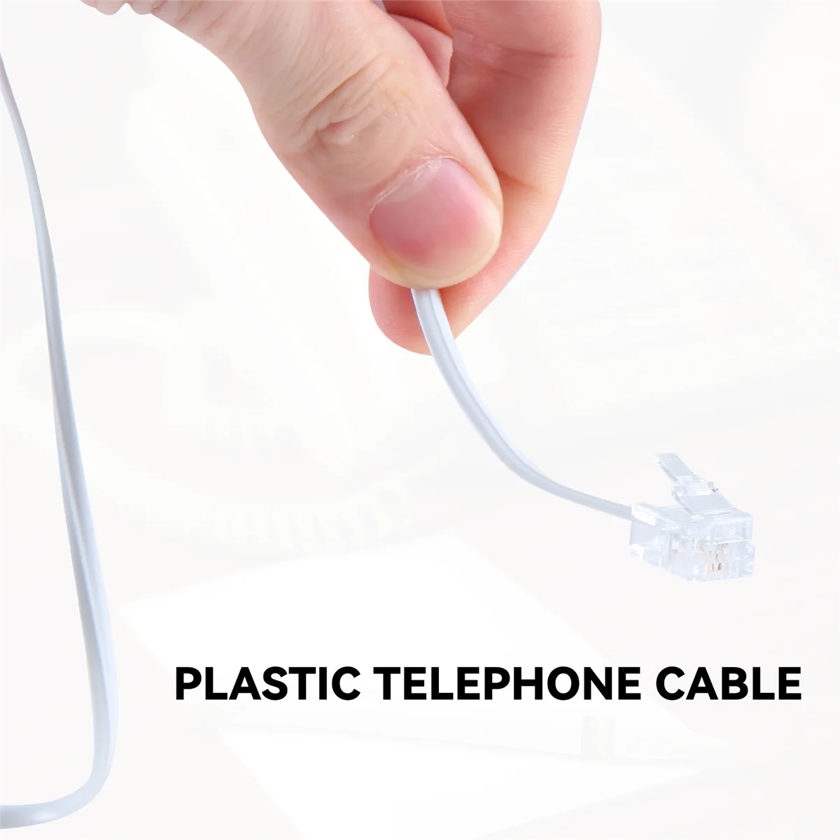 6P2C RJ11 Male to Male Plug Telephone Line Cable Wire 5M Oasis Select