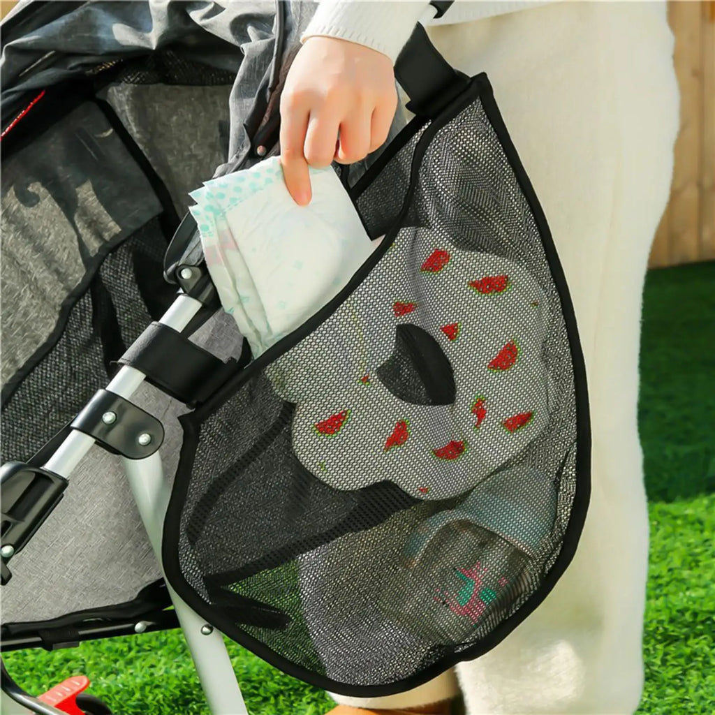 Stroller Mesh Bags Adjustable Straps Universal Non-Slip Side Sling Stroller Cargo Net for Travel Walking Outings Camping Picnic Oasis Select