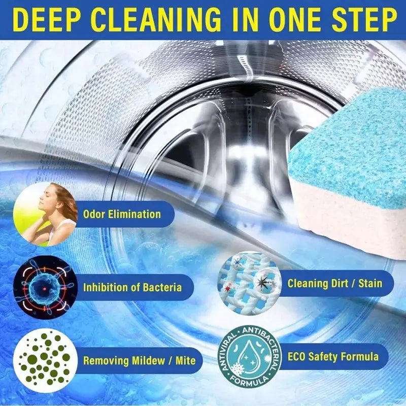 Washing Machine Cleaning Effervescent Tablets – Descaling Cubes