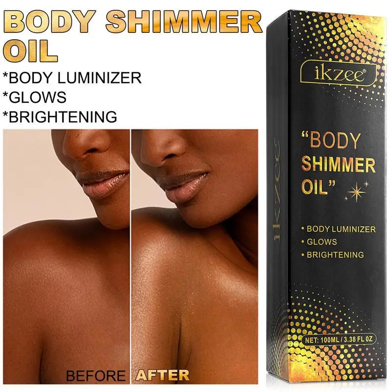 Body Shimmer Oil – Radiant Glow Highlighter Lotion All Skin Tones Body Shimmer Highlighter Oasis Select