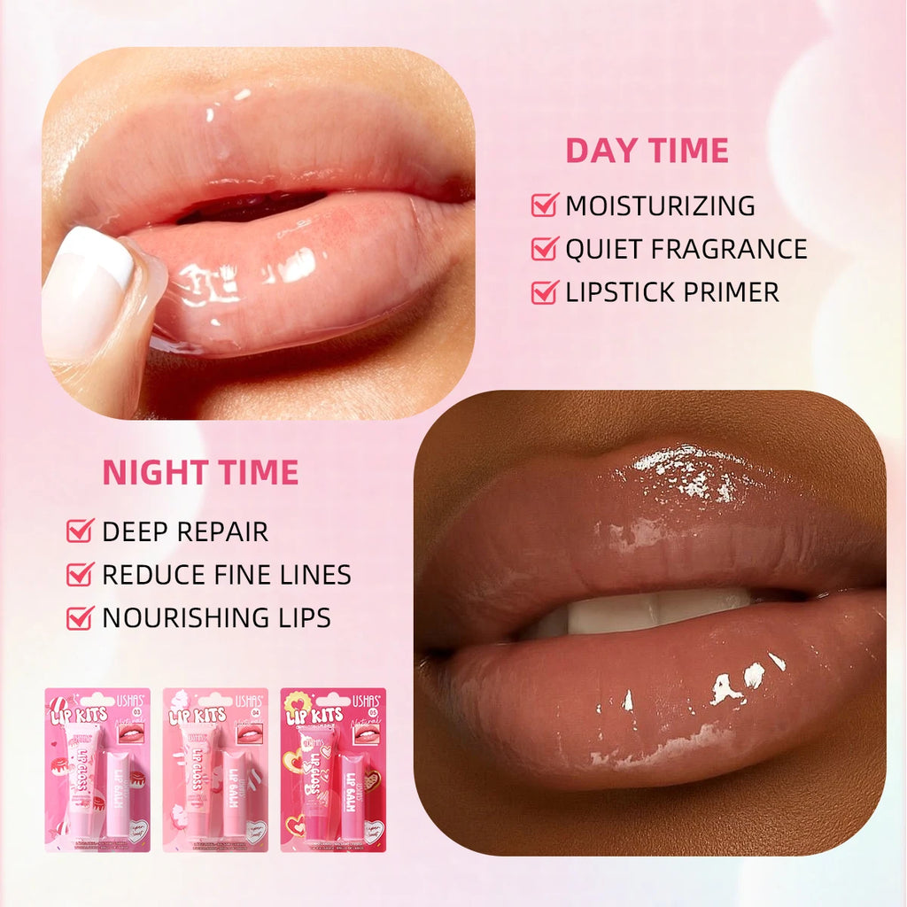 USHAS Lip Balm & Gloss Set – Moisturizing Lip Care Kit