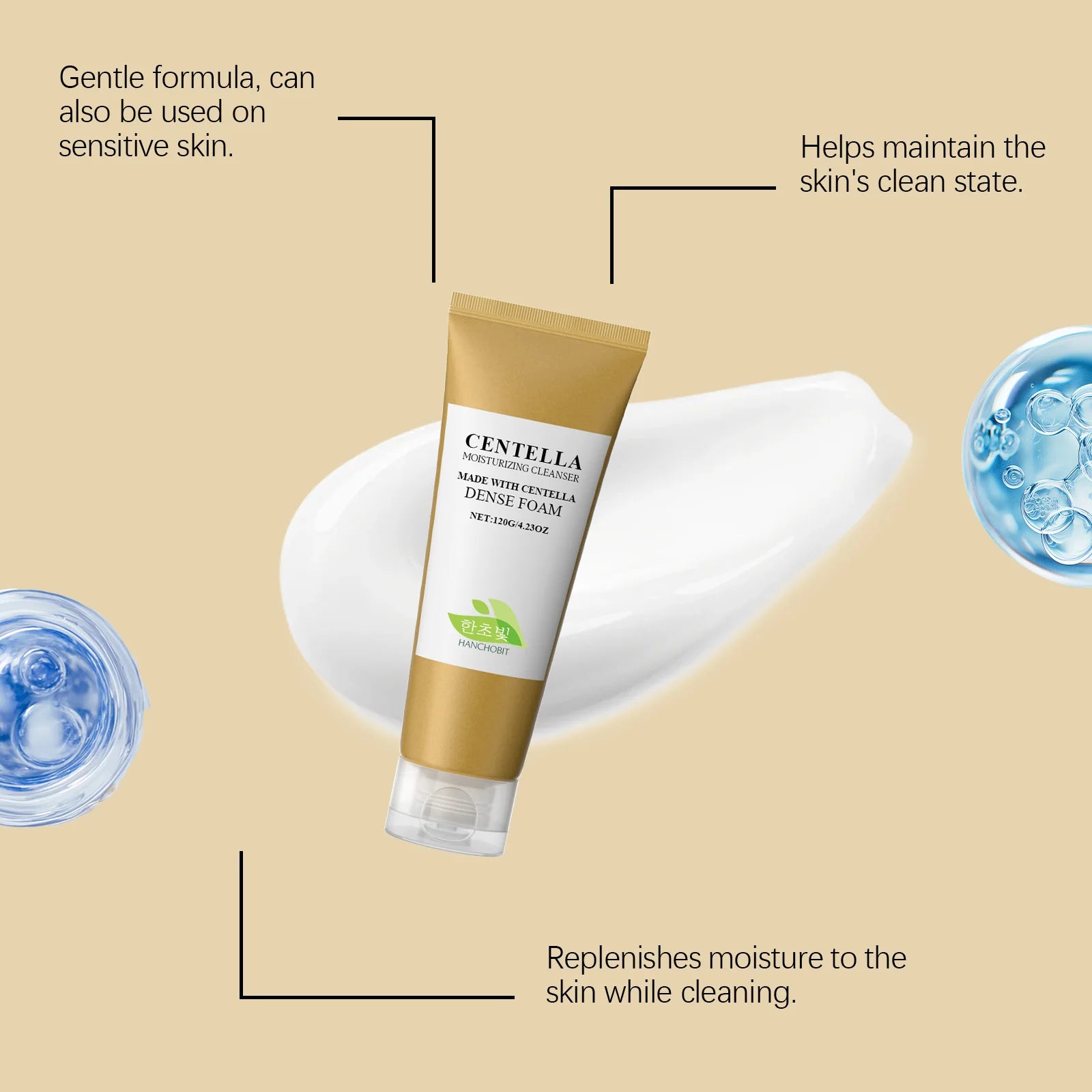 Centella Asiatica Face Wash – Oil Control, Acne & Blackhead Facial Cleanser Oasis Select
