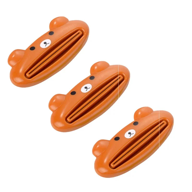 1/2/3pcs Cute Animal Multifunction Squeezer / Toothpaste Squeezer Home Commodity Bathroom Tube Cartoon Toothpaste Dispenser Oasis Select 3pcs bear
