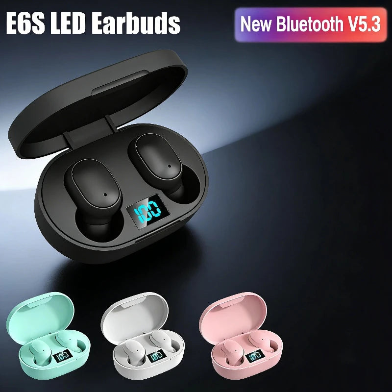 NEW E6S Bluetooth Earphones Wireless bluetooth headset Noise Cancelling Headsets With Microphone Headphones Oasis Select