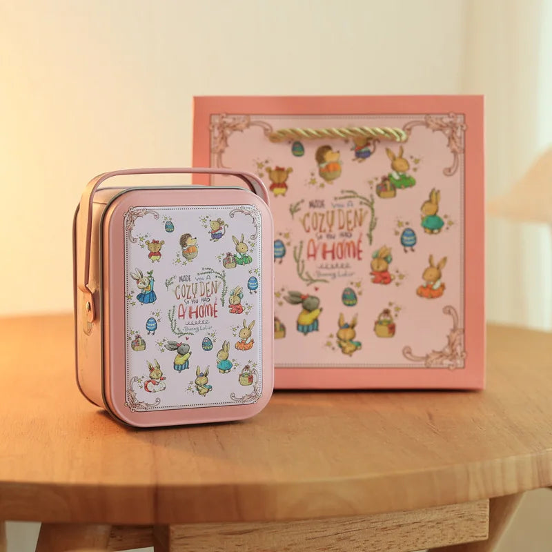 Tinplate Candy Box Kids Gifts Small Tin Box Cookie Box Portable Rabbit Gift Box for Birthday Wedding Party Decoration Oasis Select Style 9 Other