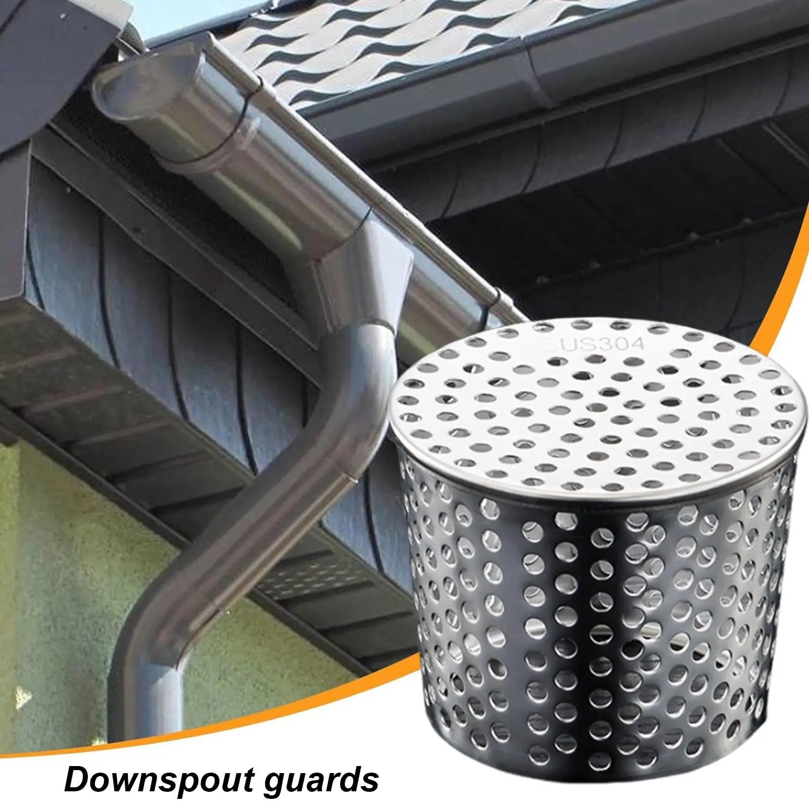 Rain Gutter Cover System 304 Stainless Steel Drain Outdoor Gutter Cleaning Tool Gutter Cleaning Tool Gutter Guard Downspout Oasis Select