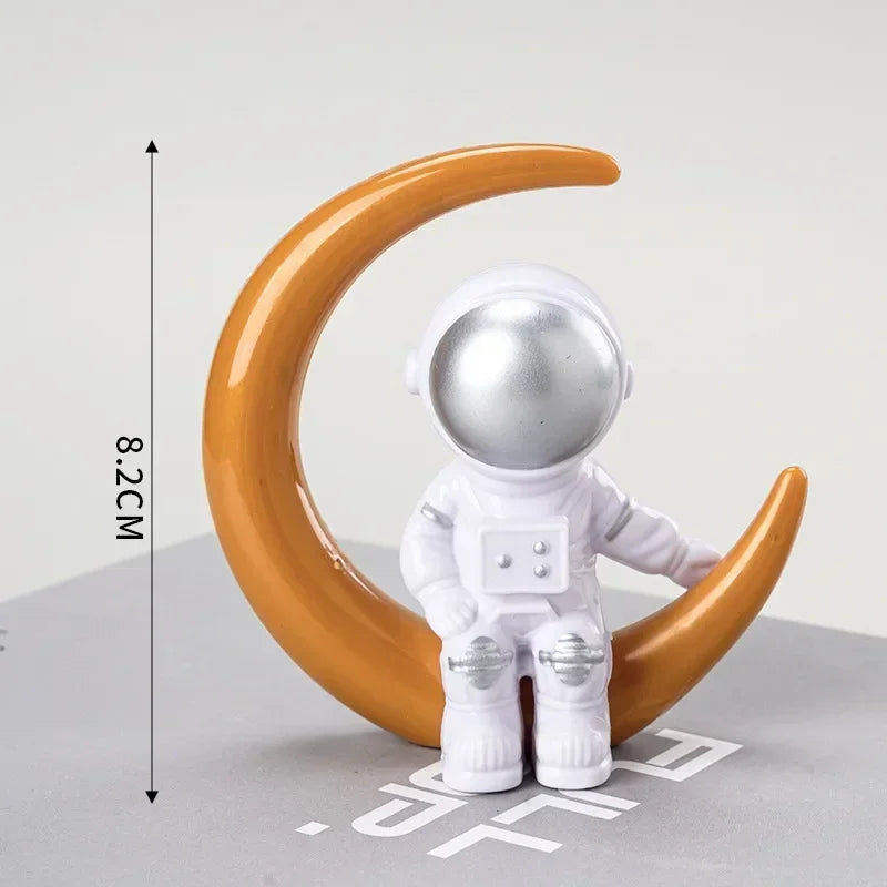 Astronaut Cake Topper Outer Space Birthday Decoration Astronaut Cake Decoration Planet Moon Baby Shower Kids Party mariage doré Oasis Select 11