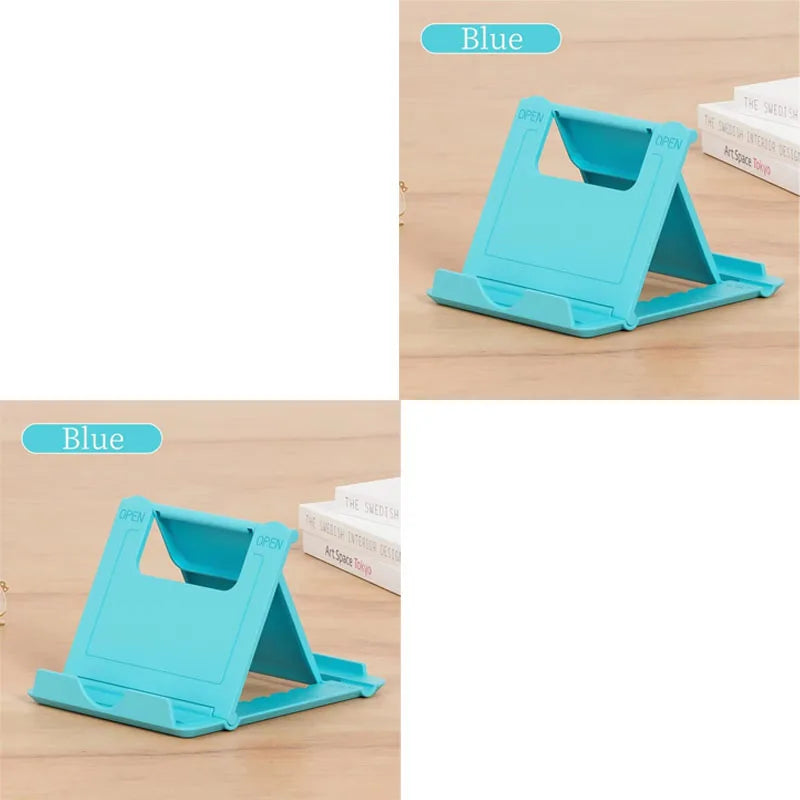 1/2/3/4pcs Table Phone Holder Folding Bracket Adjustable Desktop Stand Universal Phone Tablet Stand For IPad IPhone Samsung Oasis Select 2pcs Blue