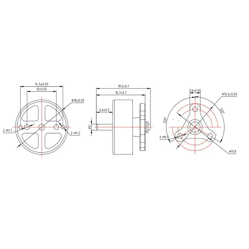 1S-2S 3.7V 7.4V 15000KV Tiny 14mm 3-phase Brushless Motor High Speed Engine 1.5mm Shaft For RC Drone Fan Radiator Motor Oasis Select