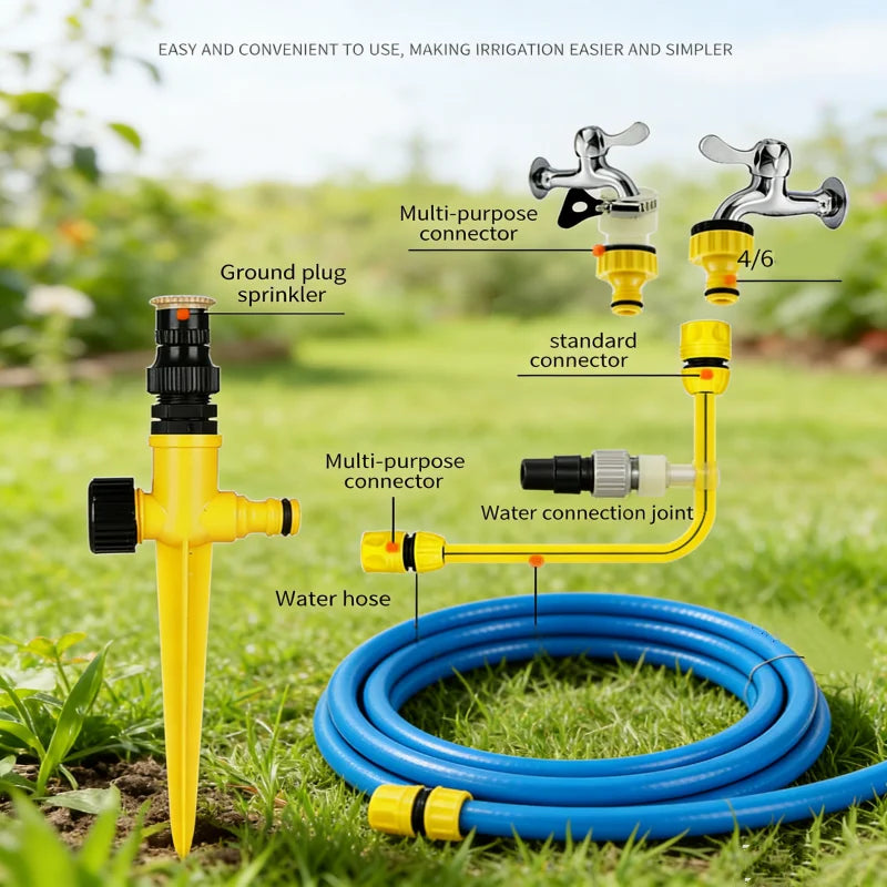 360° Adjustable Spike Dripper Sprinkler | Garden Irrigation