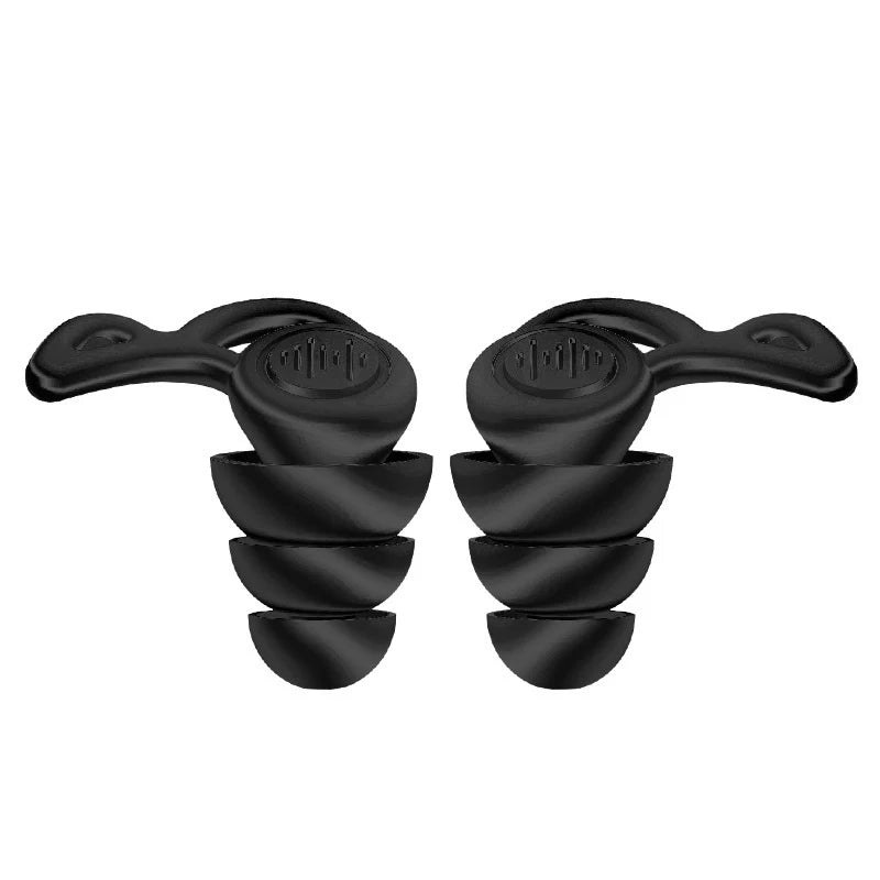 3-Layer Silicone Earplugs – Reusable Noise Blocking for Sleep