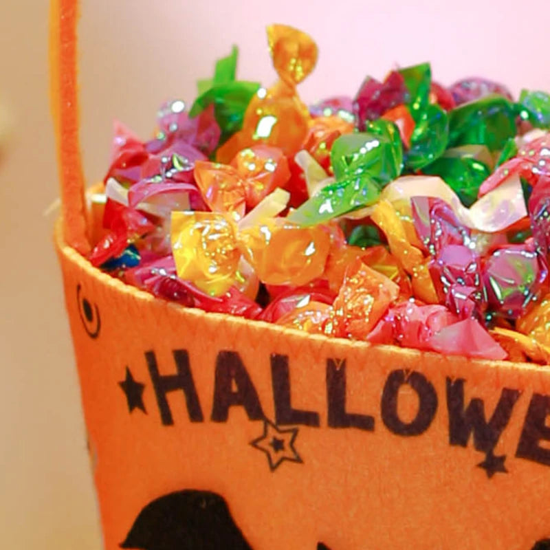 Halloween Theme Candy Bucket Bag Portable Candy Basket Kids Trick or Treat Bucket Halloween Party Decoration Supplies Oasis Select