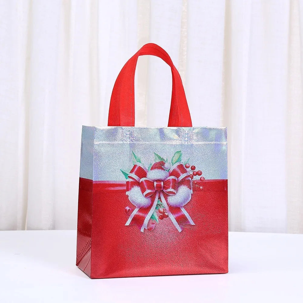 Merry Christmas Non-woven Tote Bag Kids Gift Fabric Packaging Large Handbag Waterproof Storage Reusable Pouch Oasis Select N Other