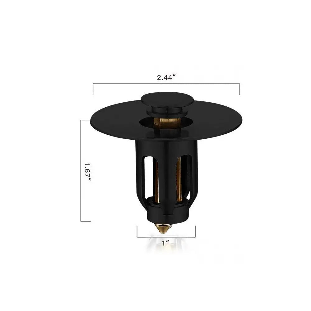 With Anti-clogging Basket Wash Basin Bounce Drain Filter Hair Catcher Universal Sink Drain Stopper Sink Pop-Up Drain Plug Oasis Select black