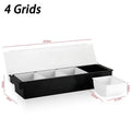 Fruit Box Condiment Container 4-6 Grids With Lid Large Capacity Bar Divided Fruits Bowl Household Seasonin Box Food Storage Oasis Select one size 4 Grids