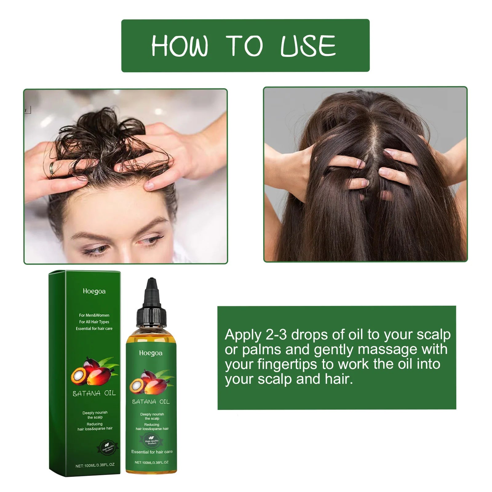 Batana Nourishing Hair Oil Strengthen Repair Split Ends Damage