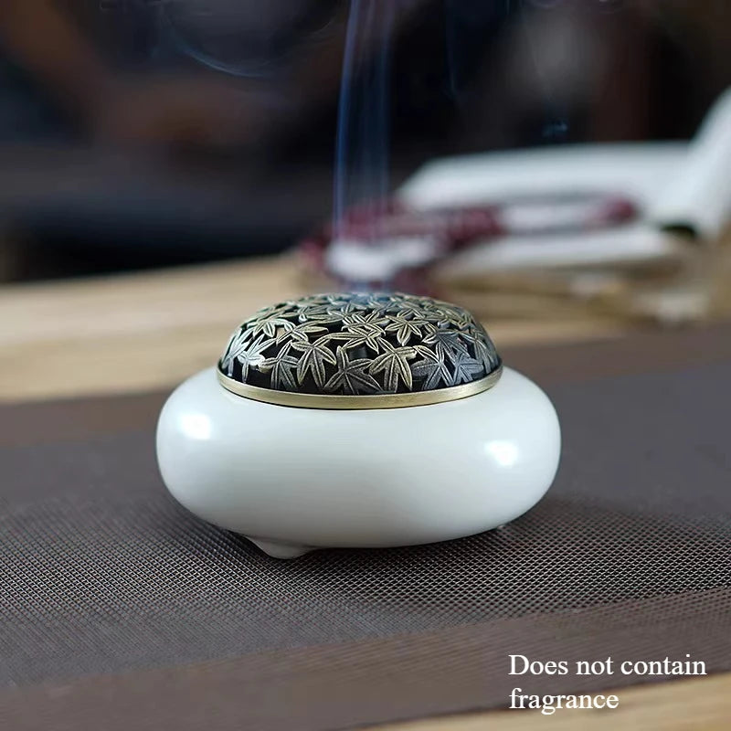 Ceramic Incense Burner Home Indoor Tea Ceremony Ai Grass Home Desktop Decoration Deodorization Minimalist Style Oasis Select A