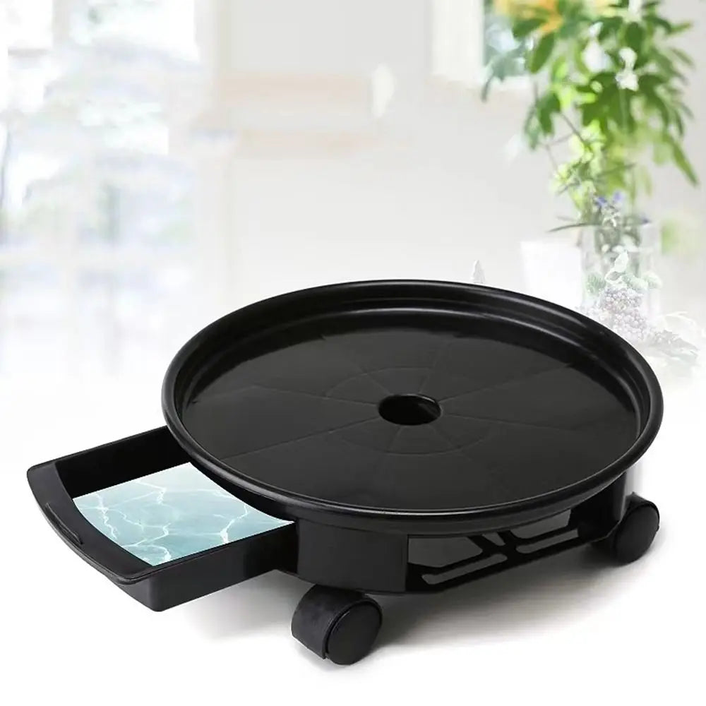 360° Rolling Plant Pot Tray with Wheels & Water Tray Rolling Plant Pot Tray Oasis Select