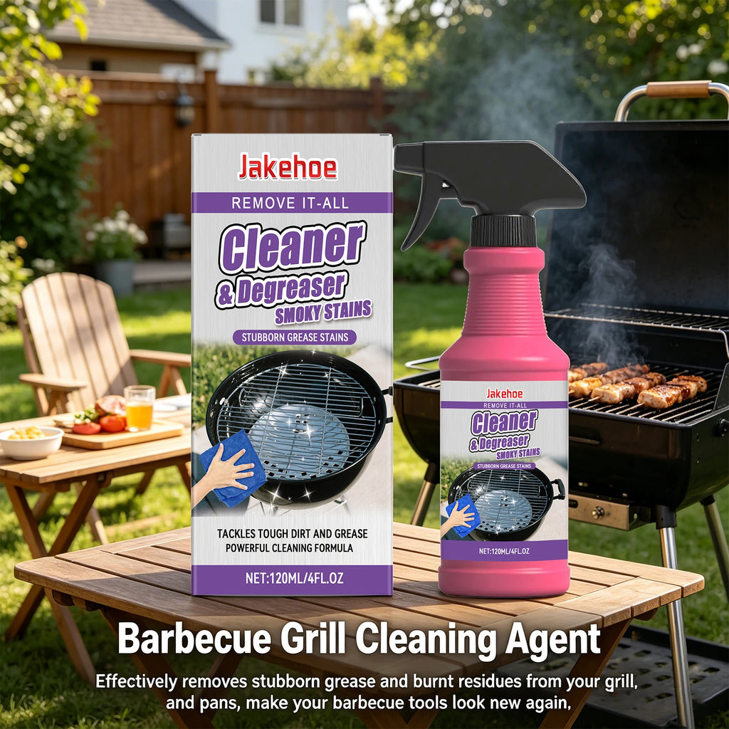 BBQ Grill Grate Cleaner Dissolves Burnt on Grease Stubborn Stain Remover Degreaser Spray for Grill, Oven & Kitchen Surface 120ml Oasis Select