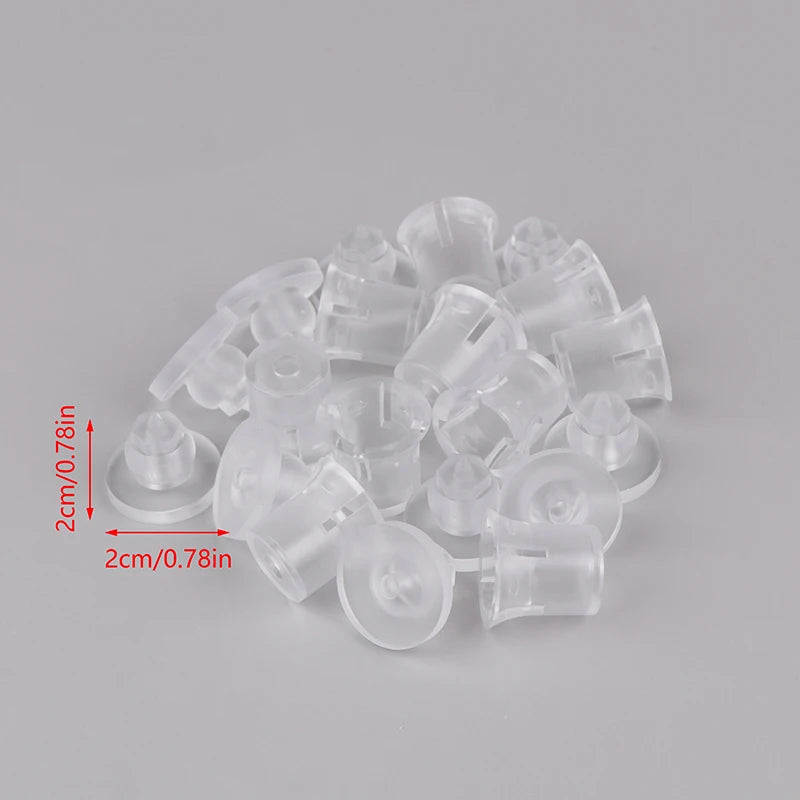 10pcs/lot PC Translucent Advertising Nail Glass Nail Bracket Invisible Plastic Screw Frosted Screw Oasis Select 20x20mm