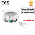 E6S Wireless Bluetooth Earphones TWS Bluetooth Headset Wireless Earbuds Noise Cancelling Earphones with Microphone Headphones Oasis Select white