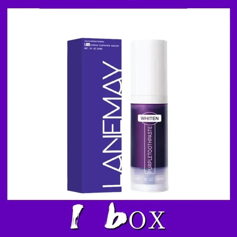 V34 Purple Teeth Whitening Toothpaste – Color Correcting Gel