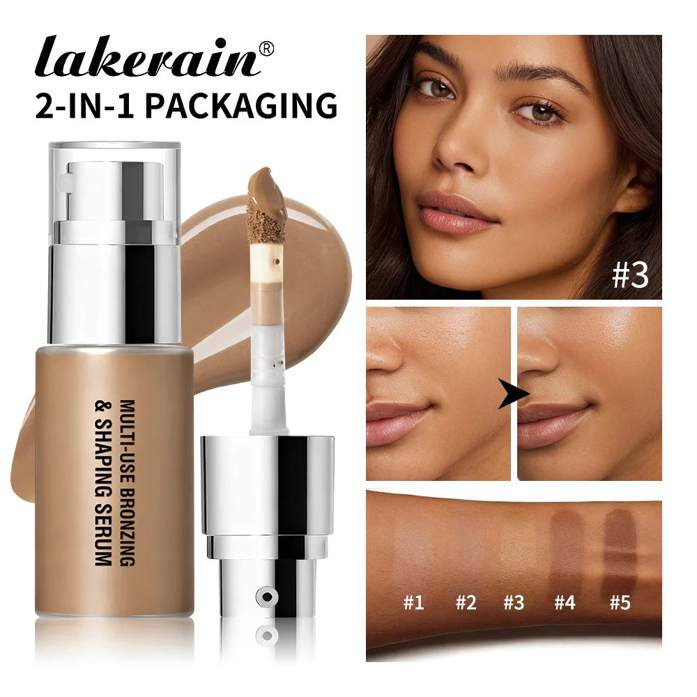 Multi-Use Foundation Cream Hydrates Nourishes Brighten Skin Tone Foundation Makeup Contouring Bronzing & Shaping Serum Cosmetics Oasis Select