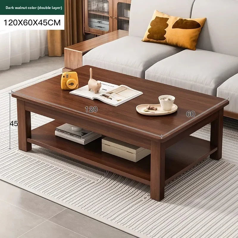 Coffee table new Chinese style living room rectangular solid wood leg tea table office tea table small apartment low table Oasis Select SCSHT-120x60