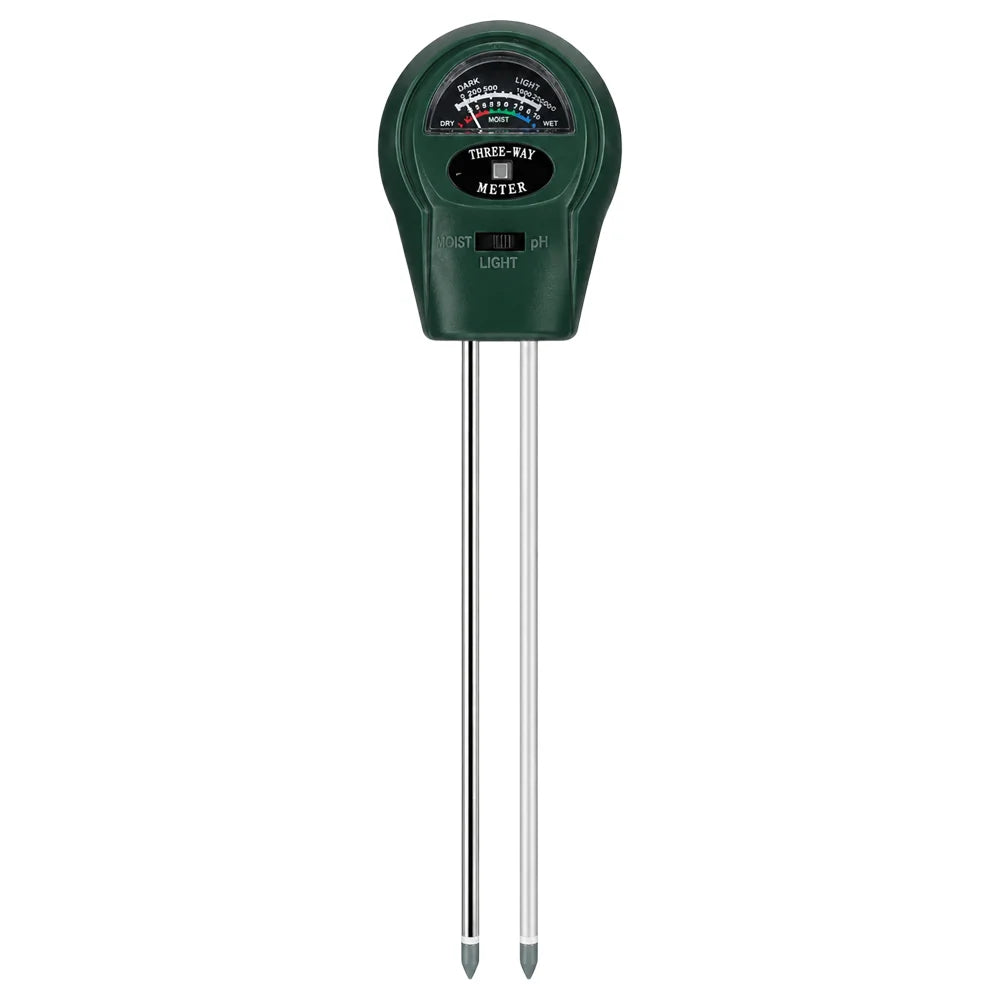 3-in-1 Soil Tester PH Moisture Light Meter Plant Water Sensor Gardening Tool for Indoor Outdoor Garden Farm Flowers Battery Free Oasis Select Soil Tester-1pc