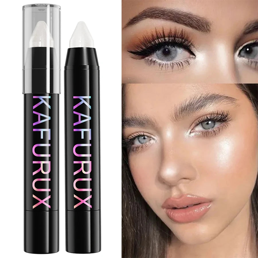 KAFURUX 25-Color Glitter Eyeshadow Pencil – Waterproof & Matte