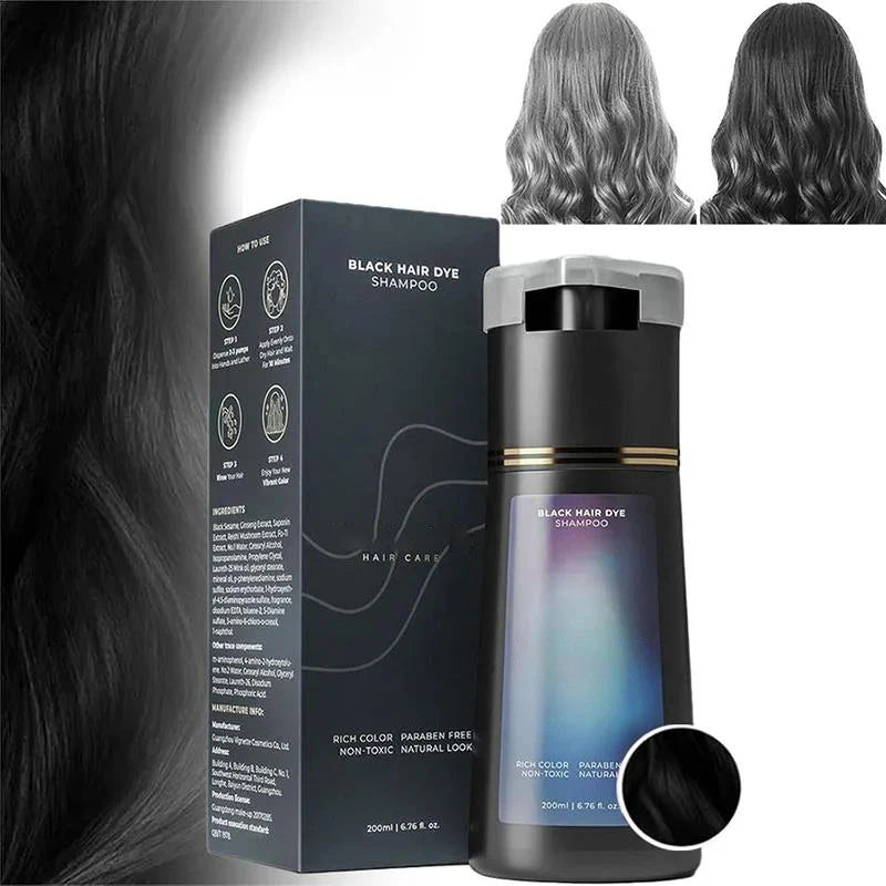 3-in-1 Hair Dye Shampoo – Color, Nourish & Oil Control Hair Dye Shampoo Oasis Select black