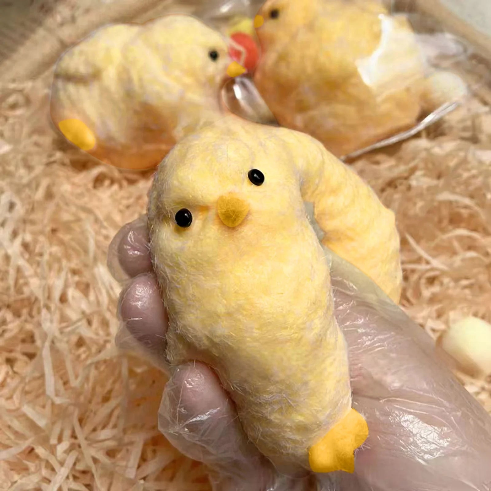Handmade Yellow Big Chicken Plush Silicone Squishy Pinching Toys Cute Hen Chicks Taba Squeezing Gift Toy Cute Squishy Chick Oasis Select