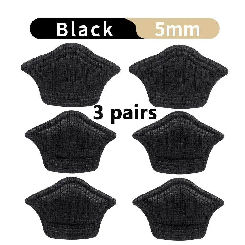 3/5pairs insoles patch heel pads for sport shoes back sticker adjustable size antiwear feet pad cushion insert insole Oasis Select Black-5mm-3pairs