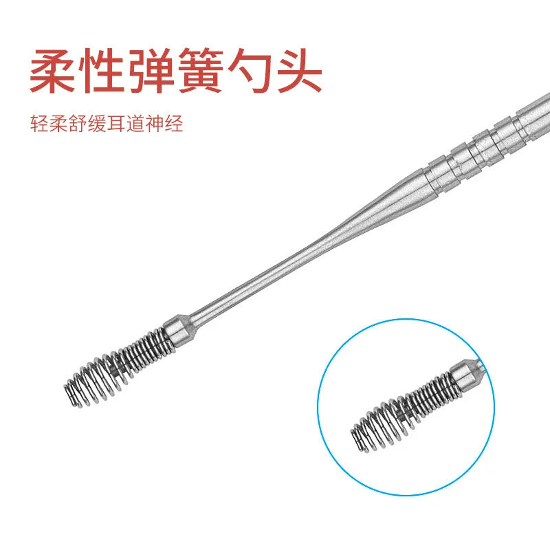 Stainless Steel Ear Wax Removal Tool – Spiral Spring Cleaner Set Ear Wax Removal Tool Oasis Select