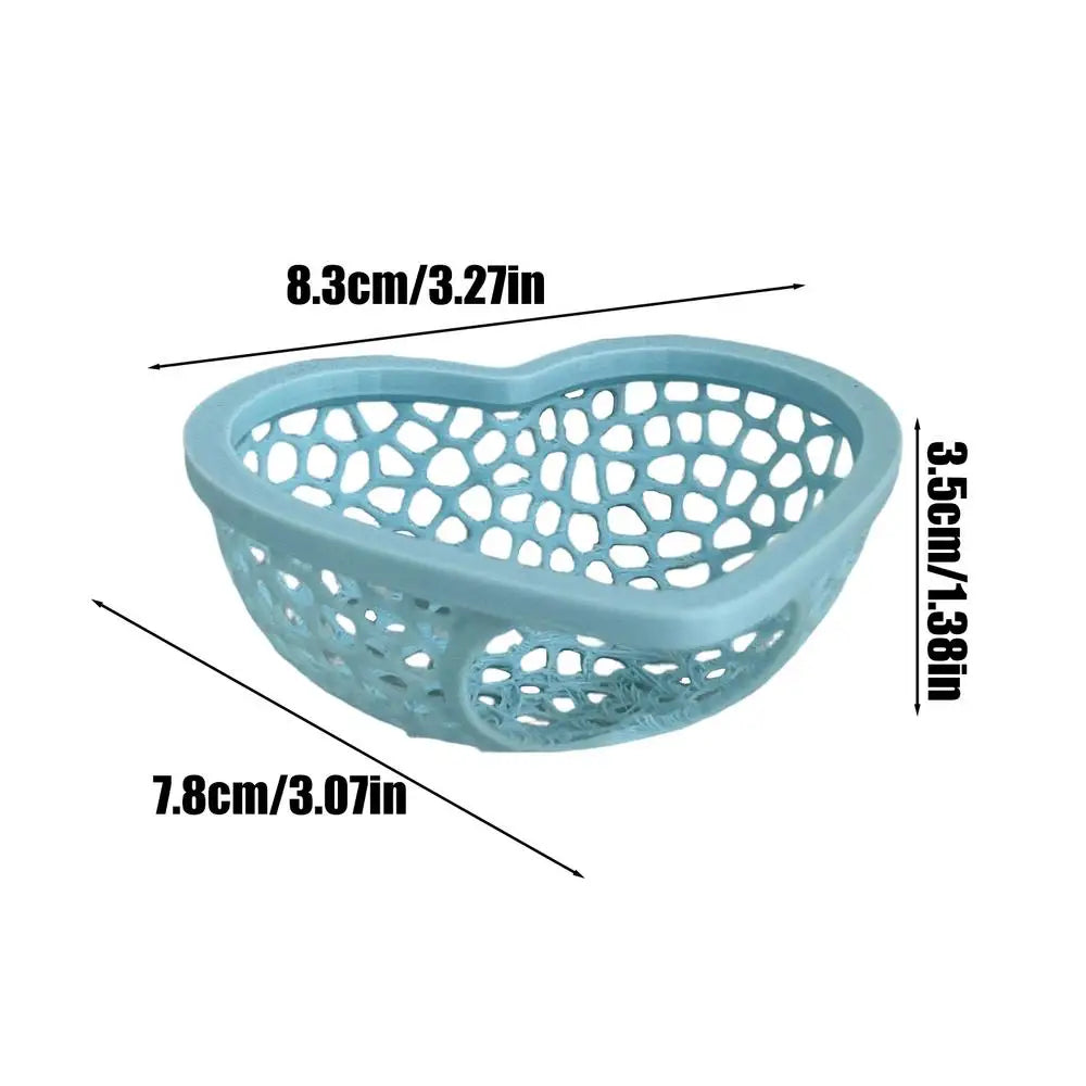 Aquarium Floating Cave Heart Shape Fish Shrimp Hideout Shelter Hammock Feeding Ring Resting Spot for Betta Small Aquatic Pets Oasis Select Blue
