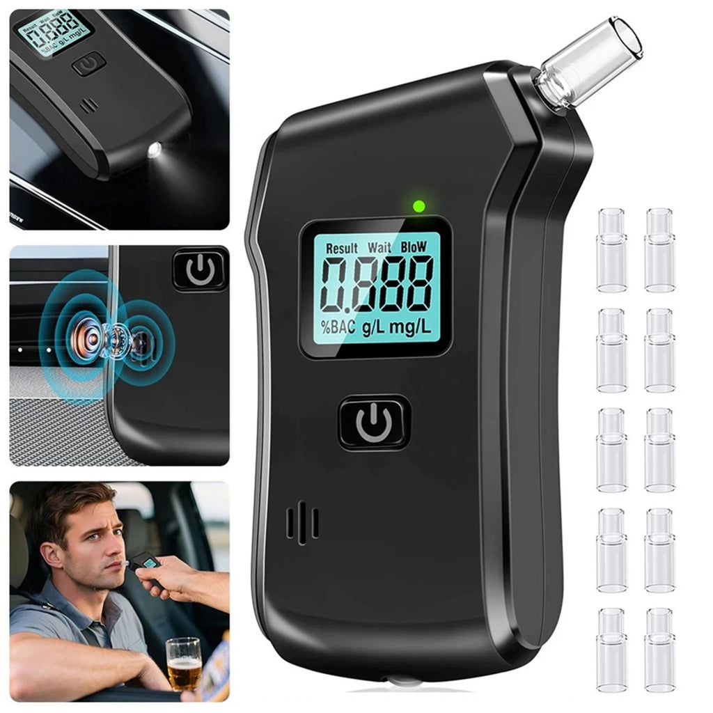 Portable Breathalyzer LCD Display | Rechargeable Alcohol Tester