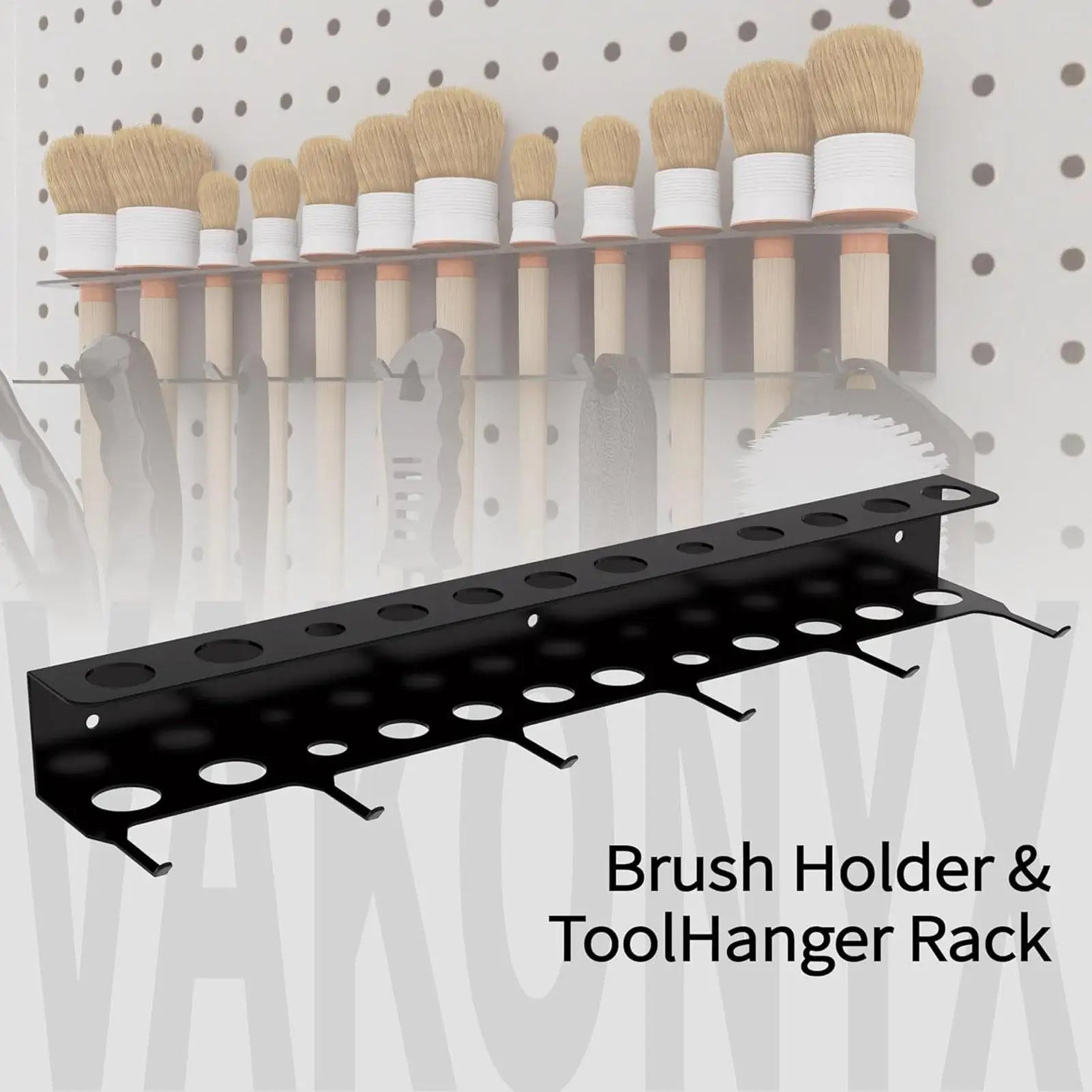 Detailing Brush Hanger Heavy-Duty Space Saving Cleaning Tool Storage with Hooks Car Wash Tool Storage for Work Garage Wash Home Oasis Select