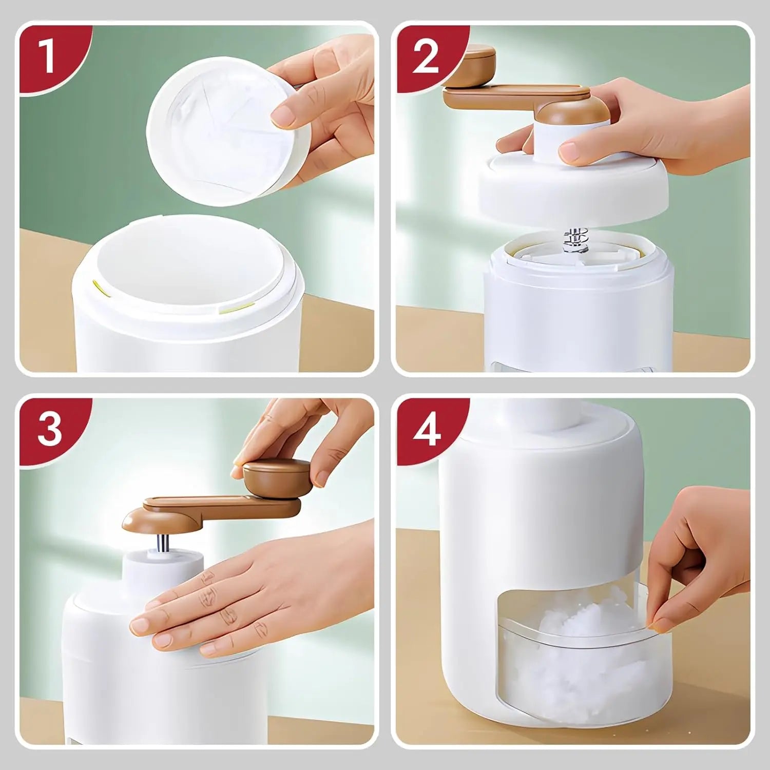 Hand Crank Shaved Ice Maker – Snow Cone & Slushy Machine