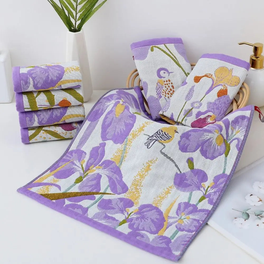 4-Layer Cotton Gauze Hand Towel 34x40cm – Quick Dry Kitchen Towel